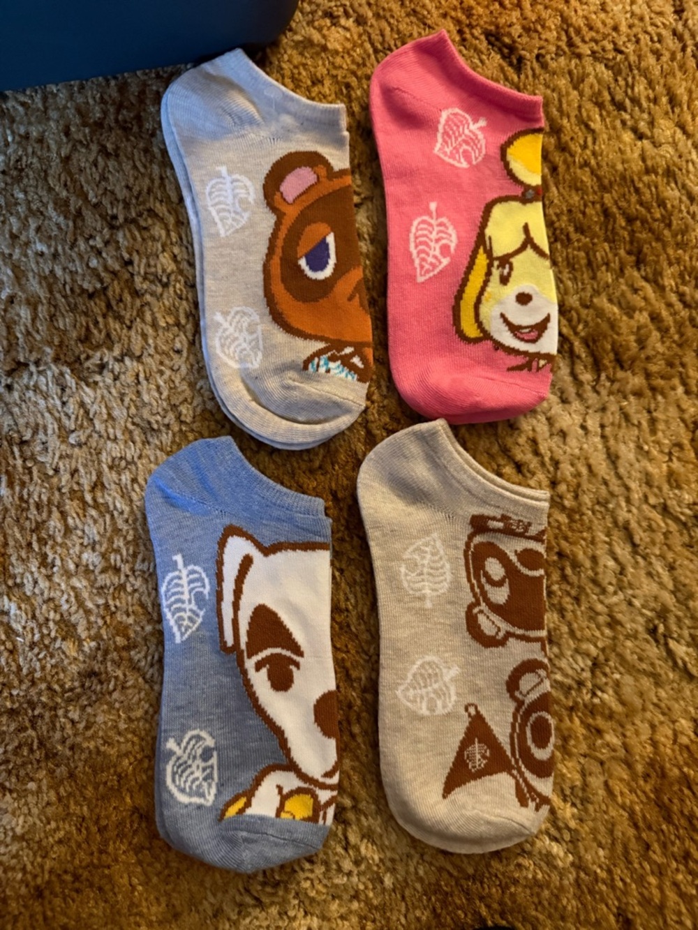 Animal crossing ankle socks, brand new